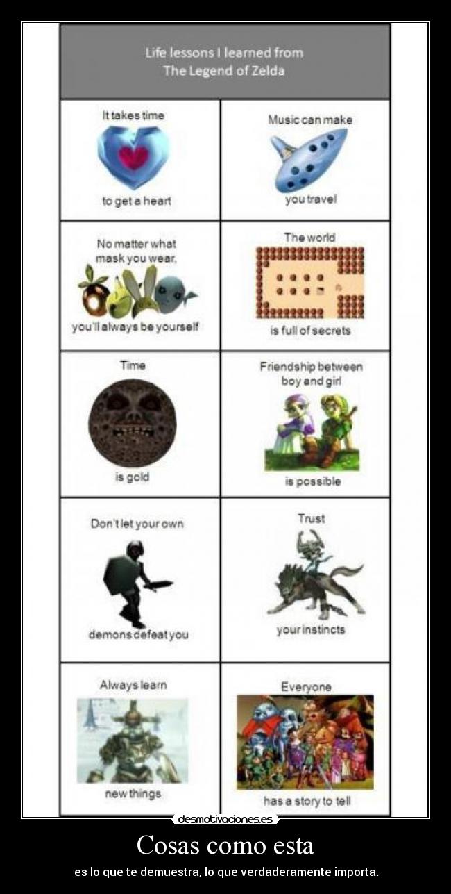 carteles anime zelda vida amor mizunohana desmotivaciones