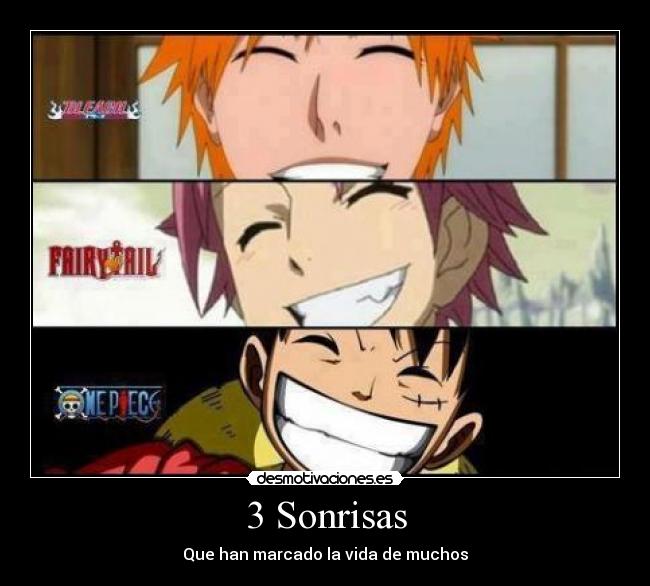 carteles bleach fairy tail one piece desmotivaciones