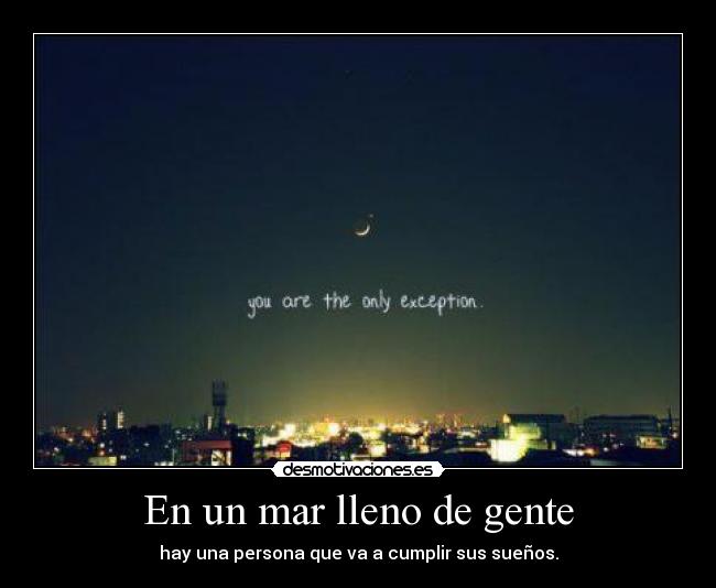 En un mar lleno de gente -