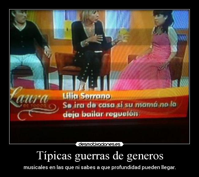 Típicas guerras de generos - musicales en las que ni sabes a que profundidad pueden llegar.