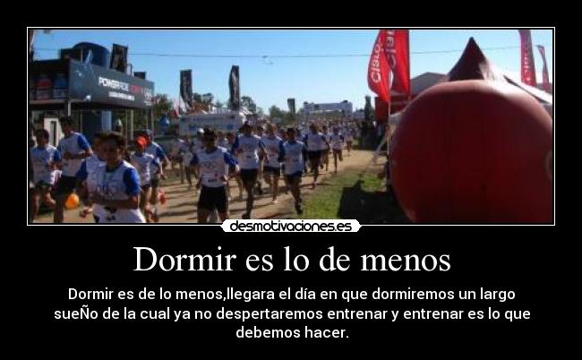 carteles dormir corredores marathones desmotivaciones