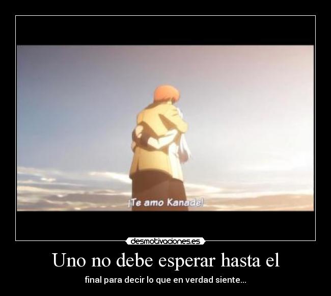 carteles angelbeats otonashi yuzuru kanade tachibana amor anime love personas amigos desmotivaciones