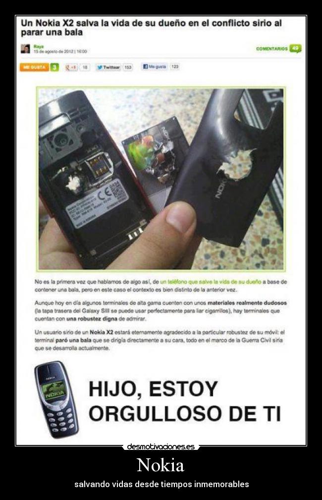 Nokia - salvando vidas desde tiempos inmemorables