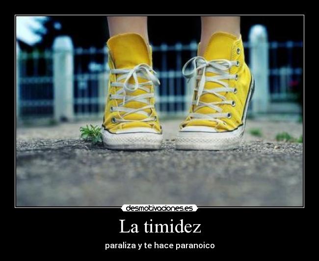 La timidez - paraliza y te hace paranoico