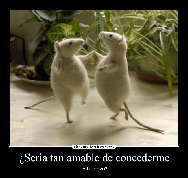 ¿Seria tan amable de concederme -