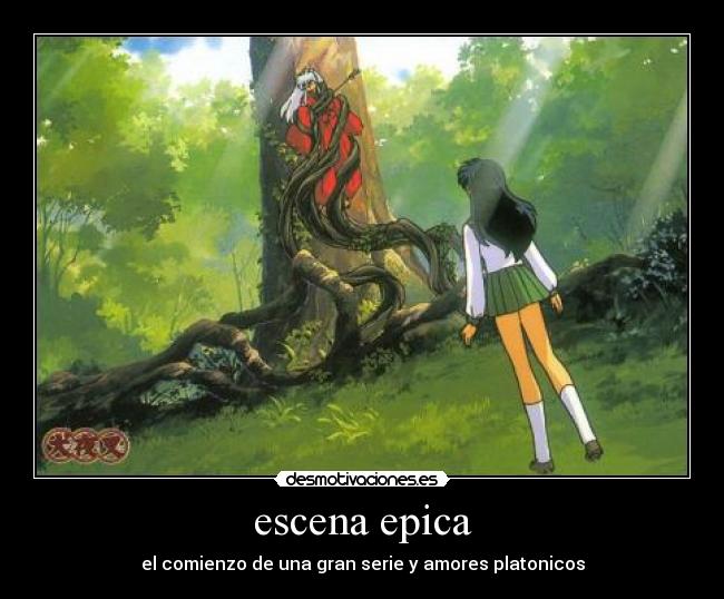 carteles inuyasha kagome unidos por perla shikon desmotivaciones