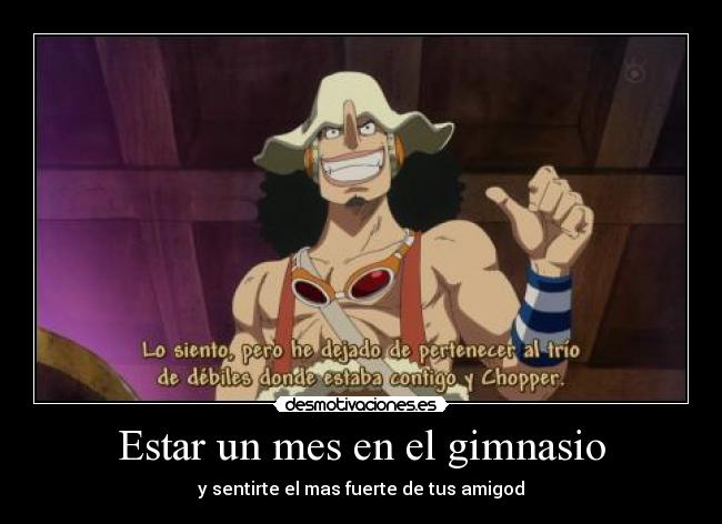 Estar un mes en el gimnasio -