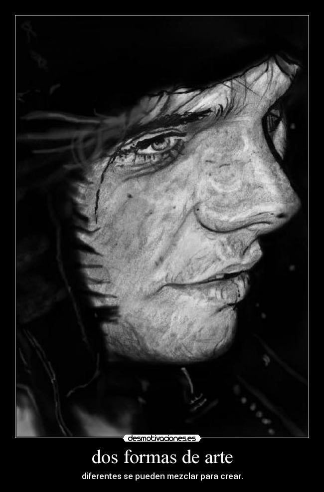dos formas de arte - diferentes se pueden mezclar para crear.