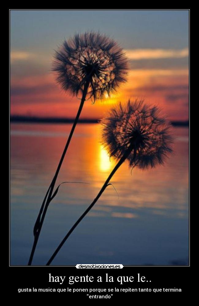 hay gente a la que le.. - gusta la musica que le ponen porque se la repiten tanto que termina entrando