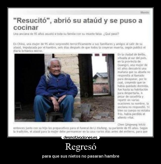 Regresó -