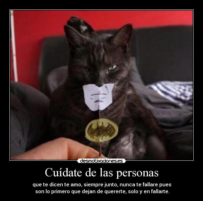 Cuídate de las personas -