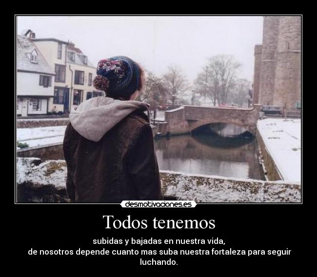 carteles todos tenemos subidas bajadas nuestra vida desmotivaciones