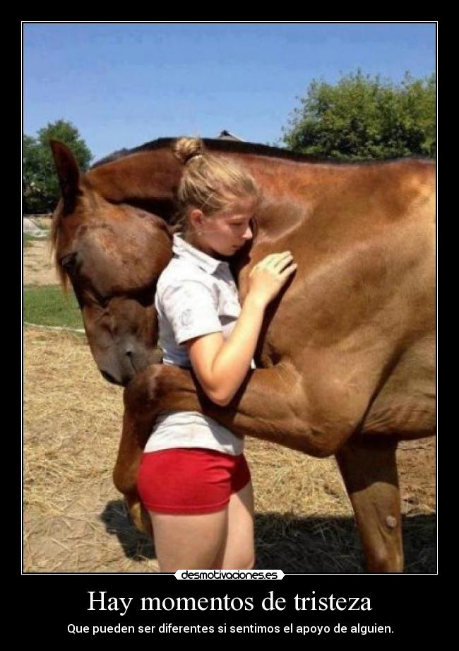 Hay momentos de tristeza - Que pueden ser diferentes si sentimos el apoyo de alguien.