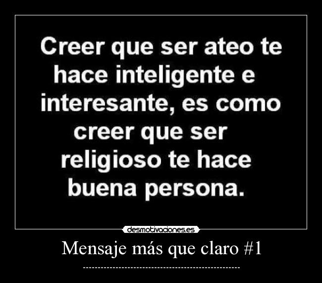 Mensaje más que claro #1 - -----------------------------------------------------