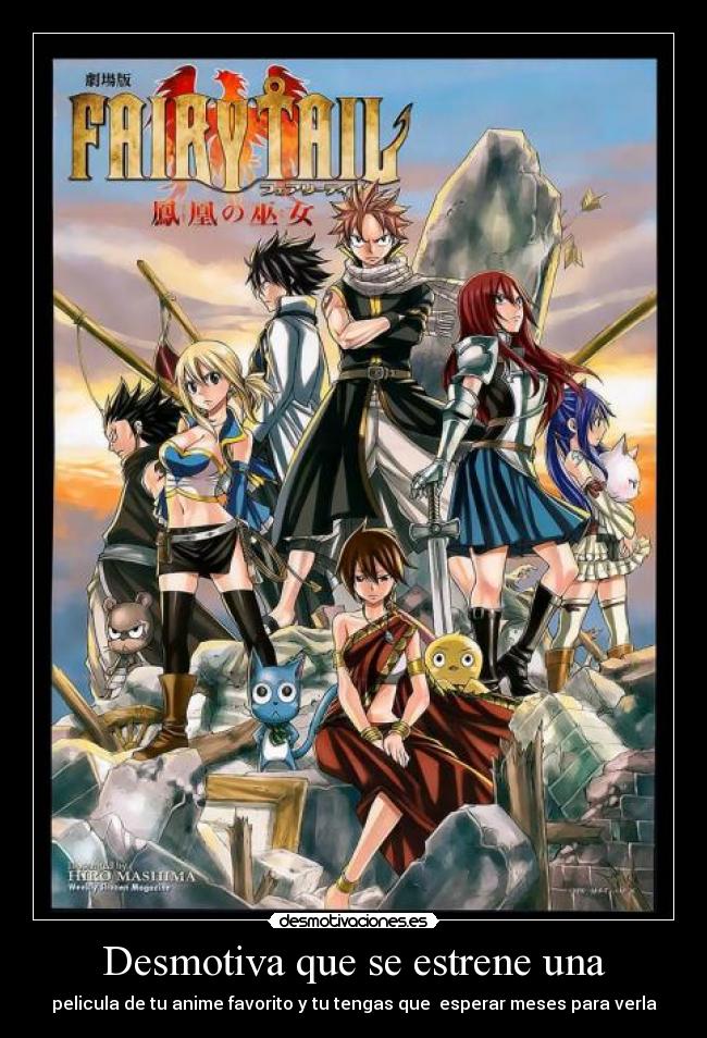 carteles desmotiva carte anime manga natsu fairy tail nuevo tomo pelicula desmotivaciones