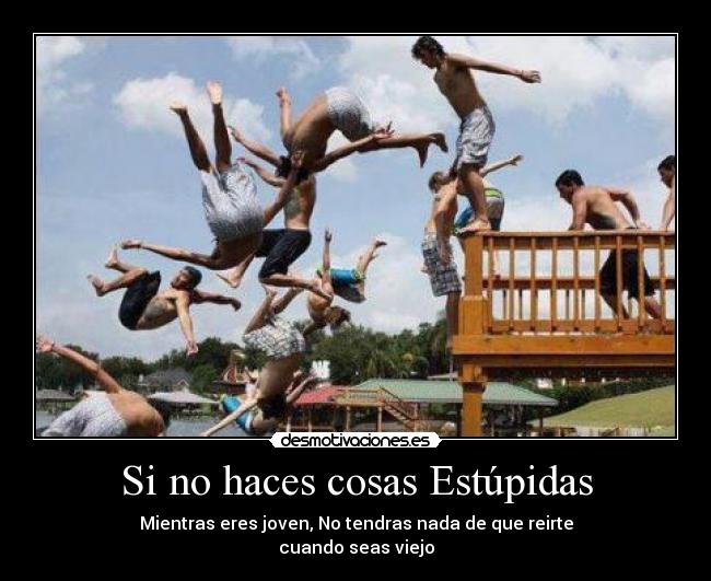 Si no haces cosas Estúpidas -