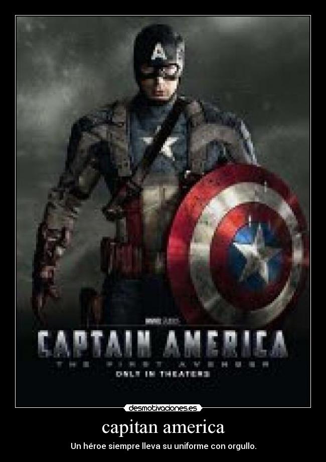 capitan america - Un héroe siempre lleva su uniforme con orgullo.