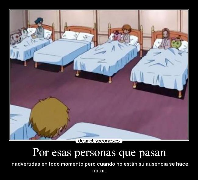 Por esas personas que pasan -