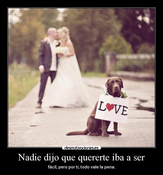 Nadie dijo que quererte iba a ser -