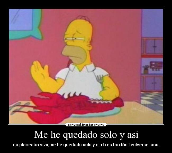 Me he quedado solo y asi - no planeaba vivir,me he quedado solo y sin ti es tan fácil volverse loco.