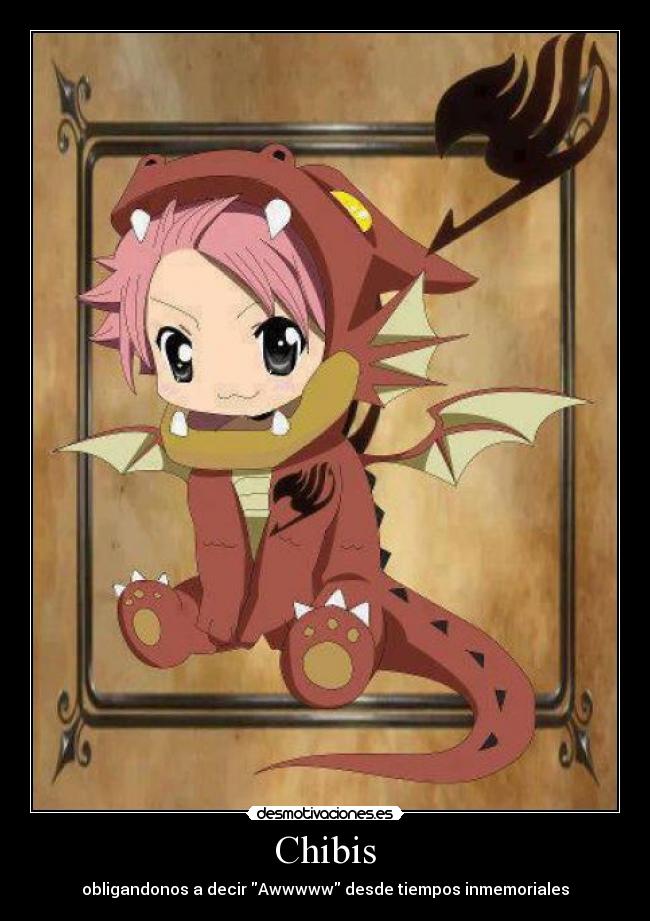 carteles chibis anime manga fairy tail natsu cartel awww tiempo inmemoriales desmotivaciones