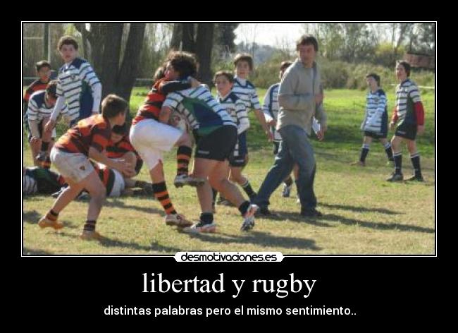 libertad y rugby - distintas palabras pero el mismo sentimiento..