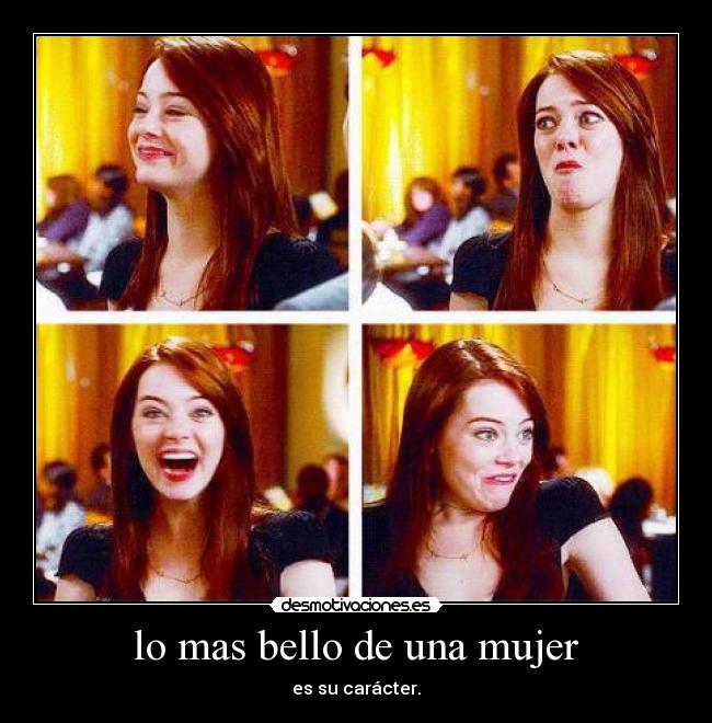 carteles mujer emma stone caracter desmotivaciones