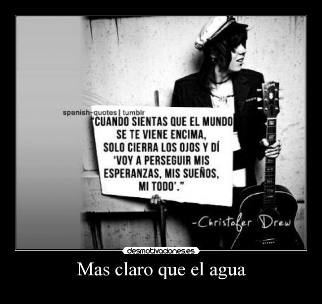 Mas claro que el agua -