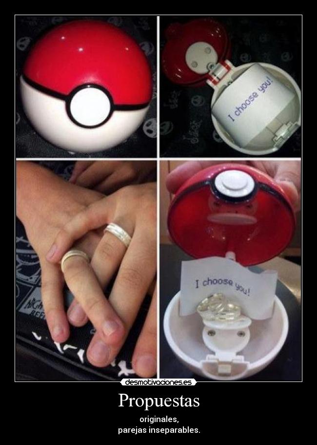 Propuestas - originales,
parejas inseparables.