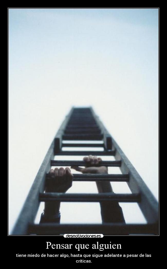 Pensar que alguien -