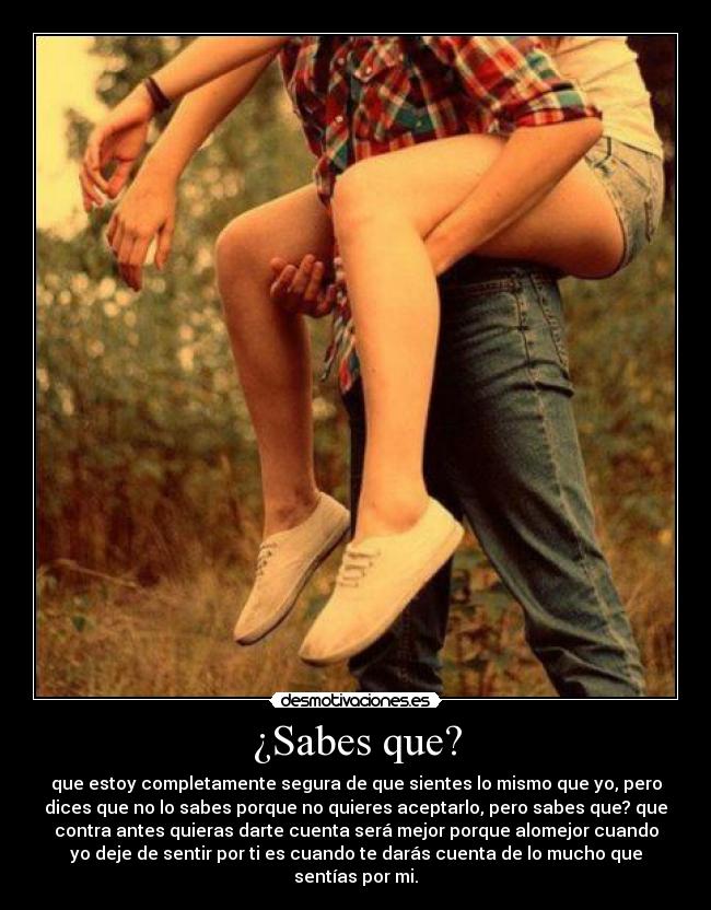 ¿Sabes que? -