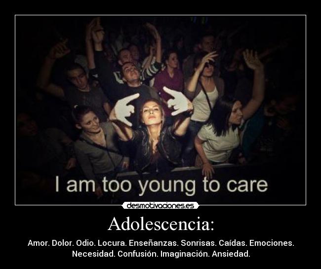 carteles adolescencia amor dolor odio locura desmotivaciones