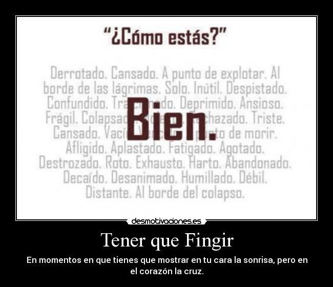 carteles fingir felicidad desmotivaciones