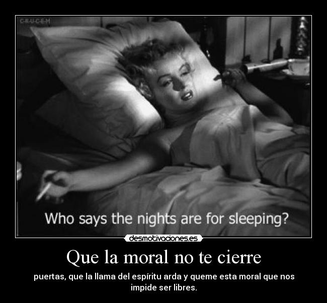 Que la moral no te cierre - 