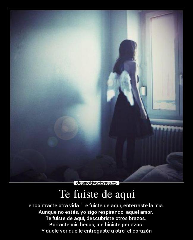 Te fuiste de aquí -