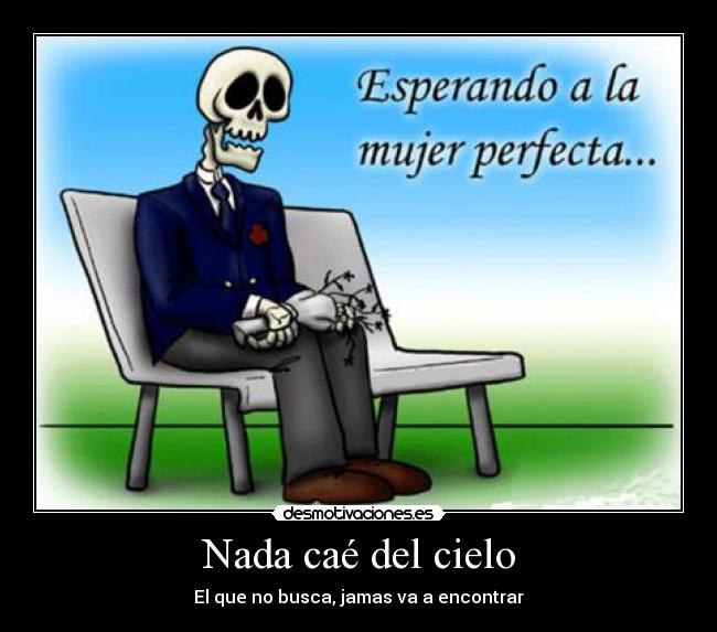 Nada caé del cielo - El que no busca, jamas va a encontrar