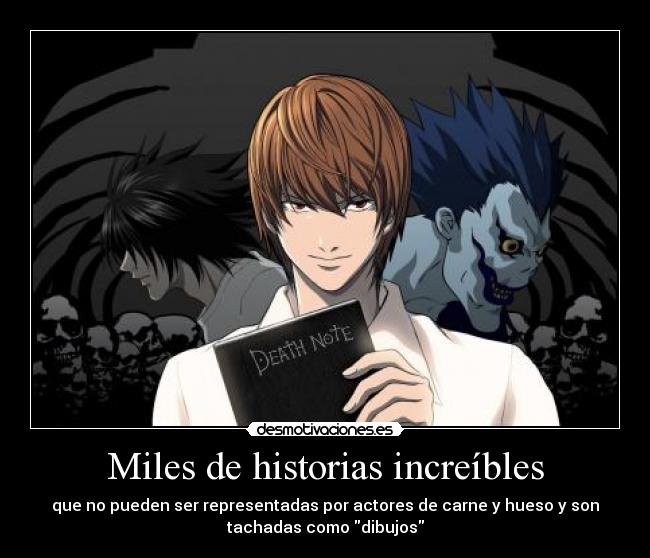 carteles deathnote anime dibujos historias actores desmotivaciones