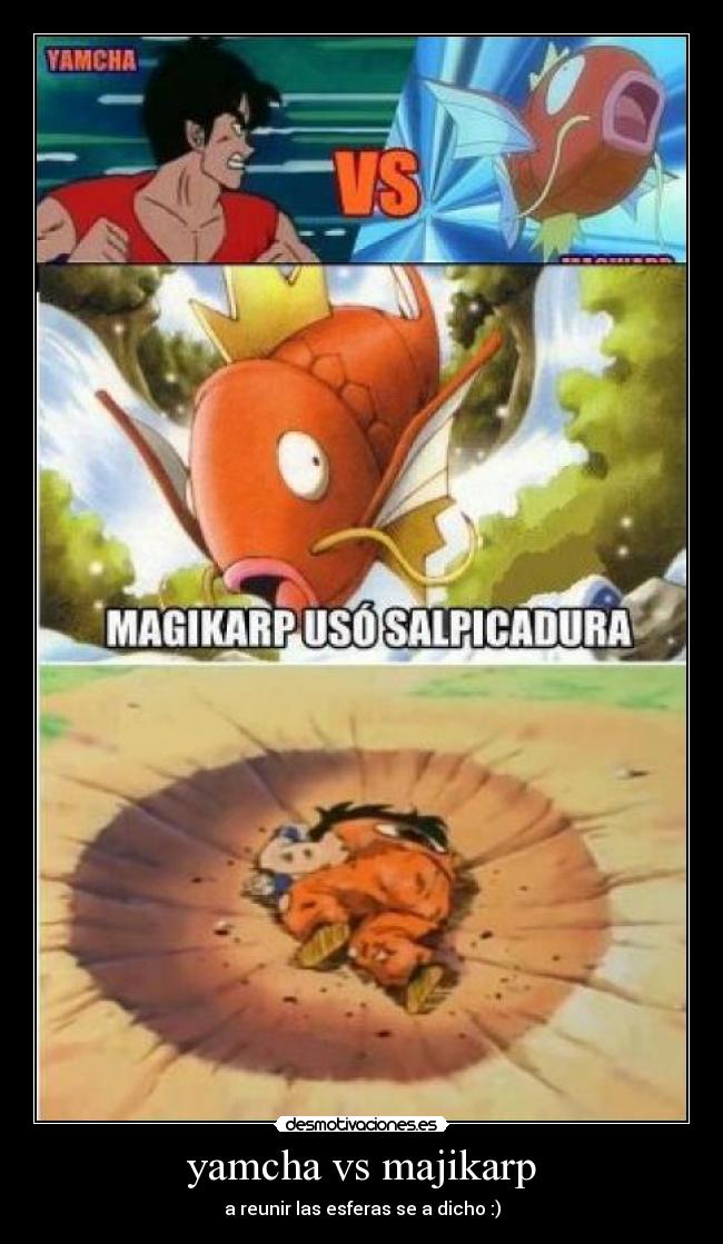 yamcha vs majikarp - a reunir las esferas se a dicho :)