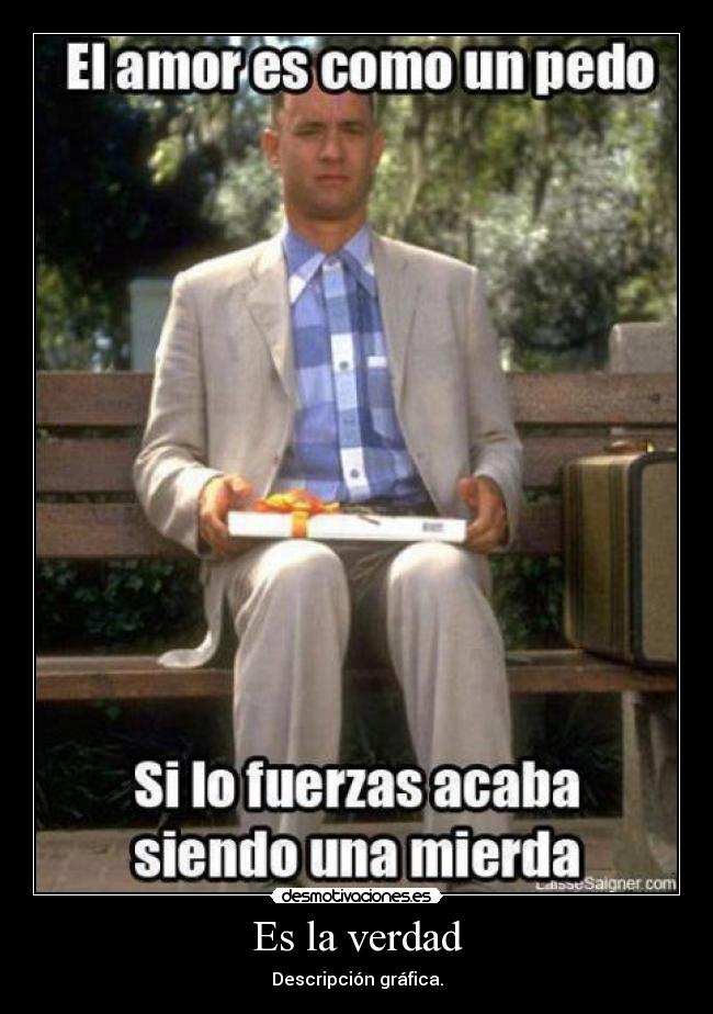 Es la verdad - Descripción gráfica.