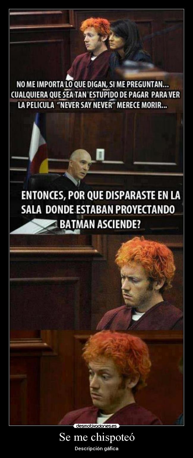 Se me chispoteó - Descripción gáfica