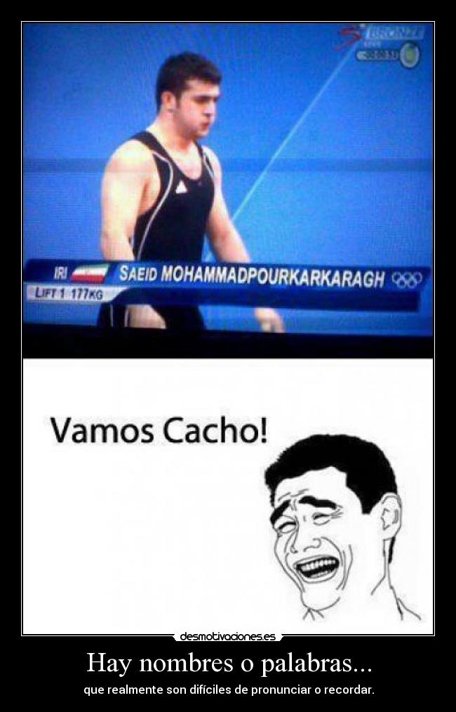 Hay nombres o palabras... -