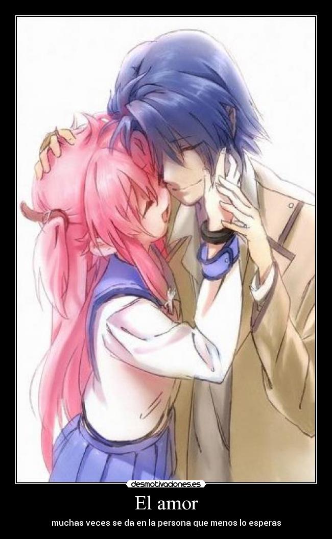 carteles amor anime angelbeats clanhorde amor desmotivaciones