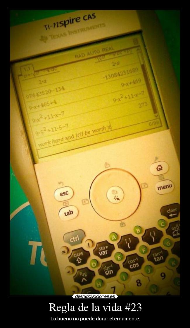 Regla de la vida #23 -