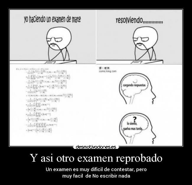 carteles asi otro examen reprobado desmotivaciones