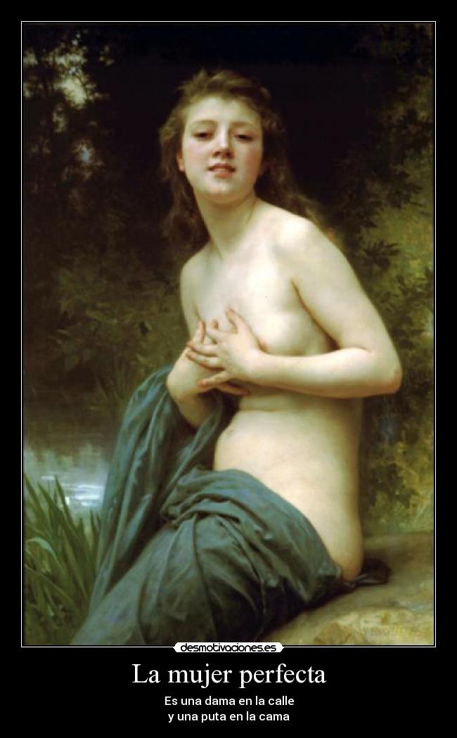 La mujer perfecta - Es una dama en la calle
y una puta en la cama