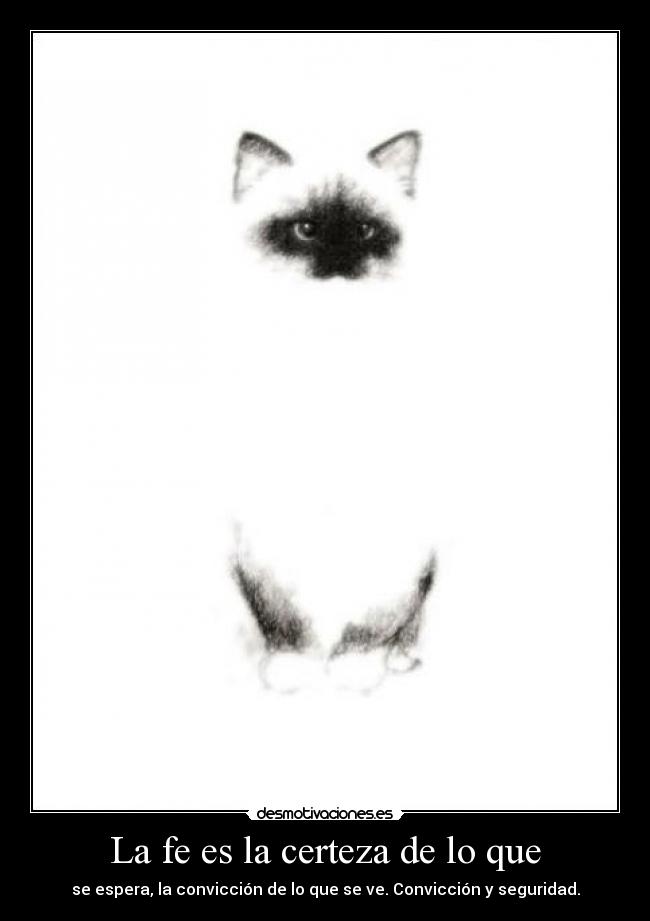 La fe es la certeza de lo que - 
