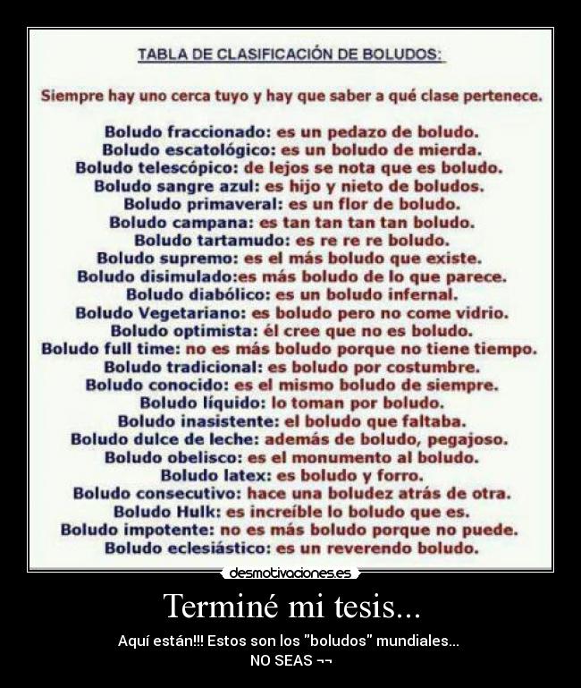 Terminé mi tesis... -