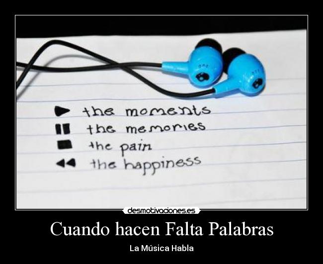 Cuando hacen Falta Palabras -