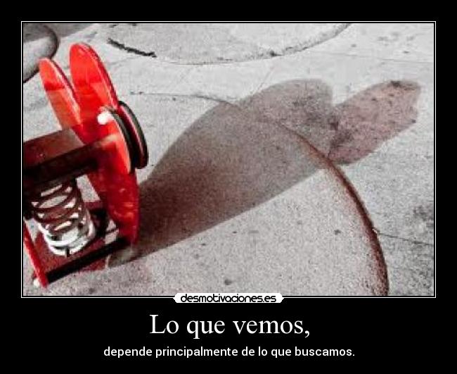 Lo que vemos, -