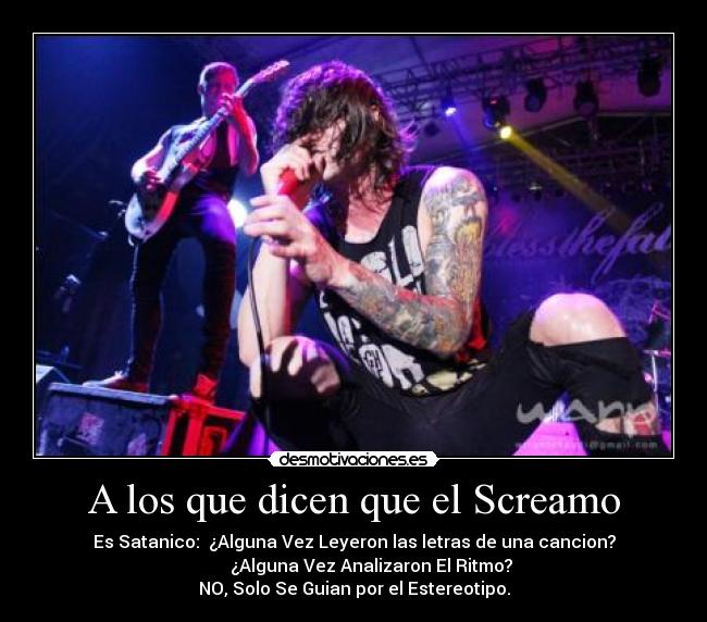A los que dicen que el Screamo -